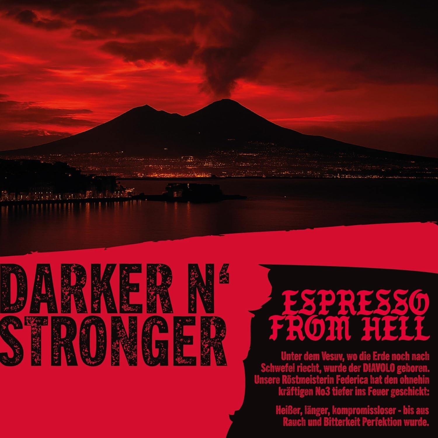 DEAD OR ALIVE DIAVOLO – Espresso Extra Fondente – 100% Robusta – Estremamente Forte – Bassa Acidità – Crema Stabile – Fagioli Interi 1kg – Arrosto Napoli