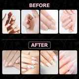 Tipi di unghie, 500 punte per unghie finte acriliche artificiali con scatola di immagazzinaggio per saloni di bellezza e nail art fai da te per la casa, 10 dimensioni