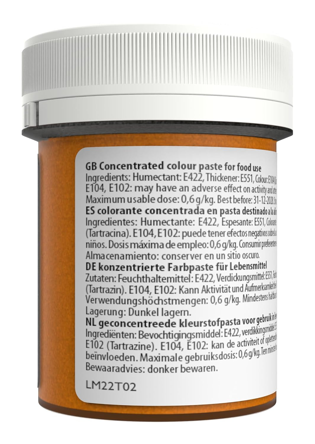 Colorante alimentare Sugarflair Max Concentrato Giallo Extra, colorante alimentare altamente concentrato per marzapane e fondente, colorante in pasta Max Concentrato - 42 g