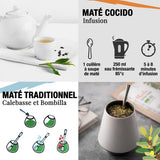 ORIGEENS BIO YERBA MATE CON MENTA E LIMONE 200 G - Freschezza I Bio Yerba Mate non torrefatto, foglie, senza steli e polvere