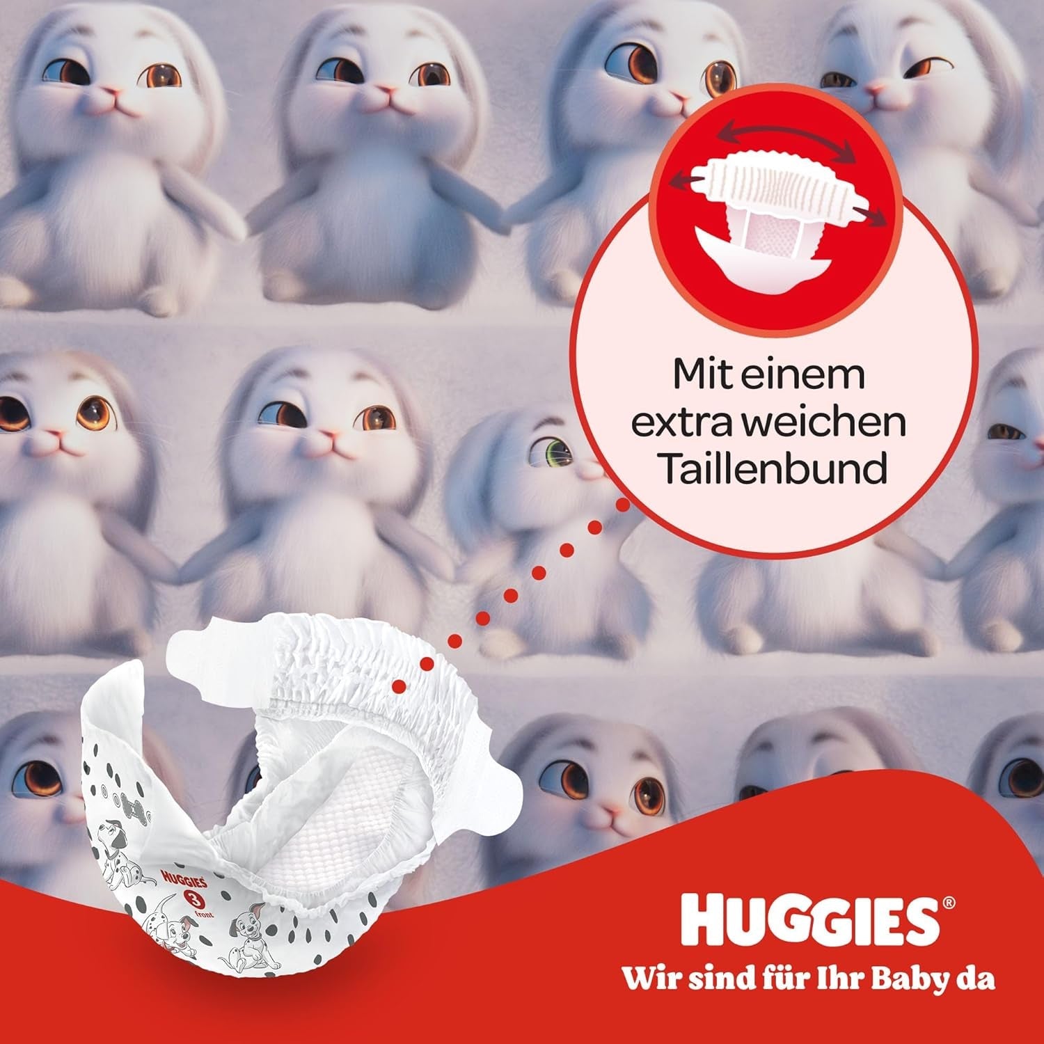 Pannolini per bambini Huggies Little Movers, design Disney, taglia 3, 168 pezzi (3 x 56), scatola mensile
