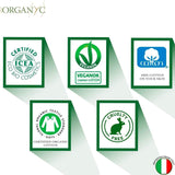 Salviette intime Organyc Moist, realizzate in cotone organico certificato al 100% - 4 confezioni da 20 salviette (80 salviette in totale)
