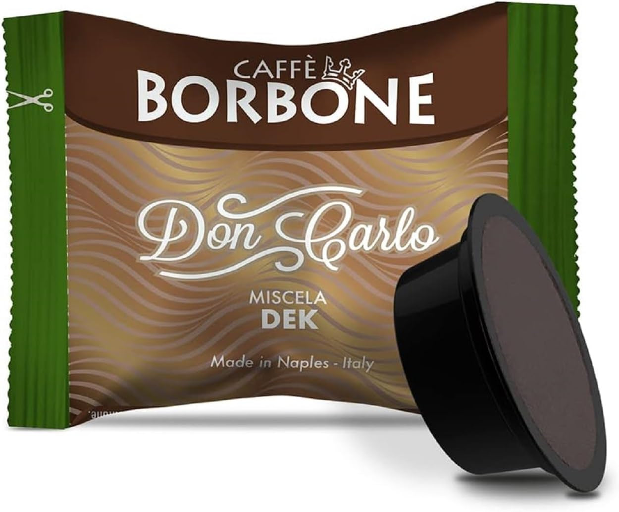 Caffè Borbone Don Carlo Dek Entkofeinierte Kaffeemischung - 50 Kapseln - Compatibile con Lavazza®* A Modo Mio®* Haushalts-Espressomaschinen