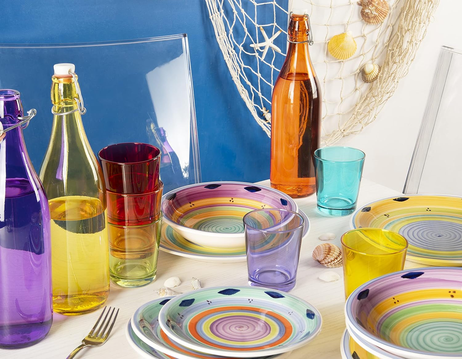 Servizio tavola Excelsa Esprit, ceramica, multicolore, 18 pezzi