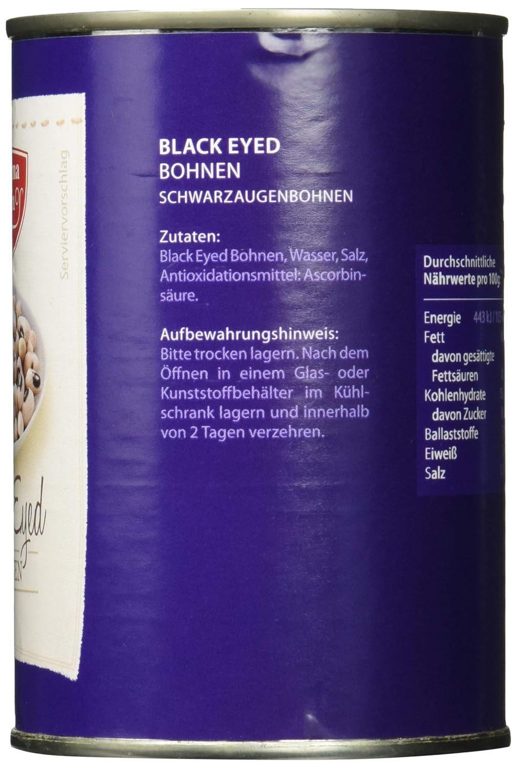 Confezione da 12 fagioli dall'occhio nero (12 x 425 ml)