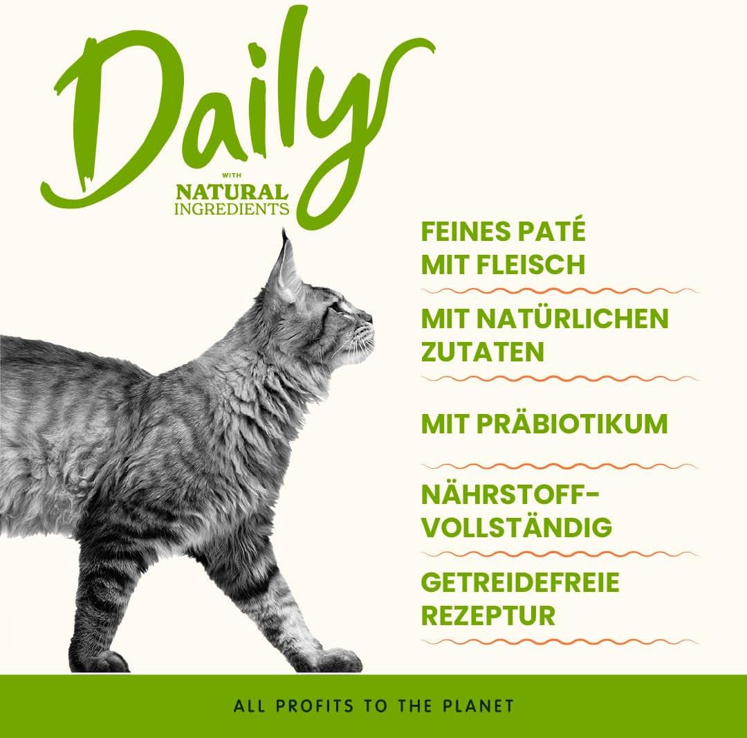 Almo Nature Daily - Nassfutter für Erwachsene Katzen - Pollo - 100 g, Confezione con 32