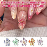 Set di 50 ciondoli per unghie 3D Blume, accessori per unghie colorate, ciondoli per unghie e ciondoli artistici per unghie, perfetti per nail art, decorazioni per mani e design fai da te