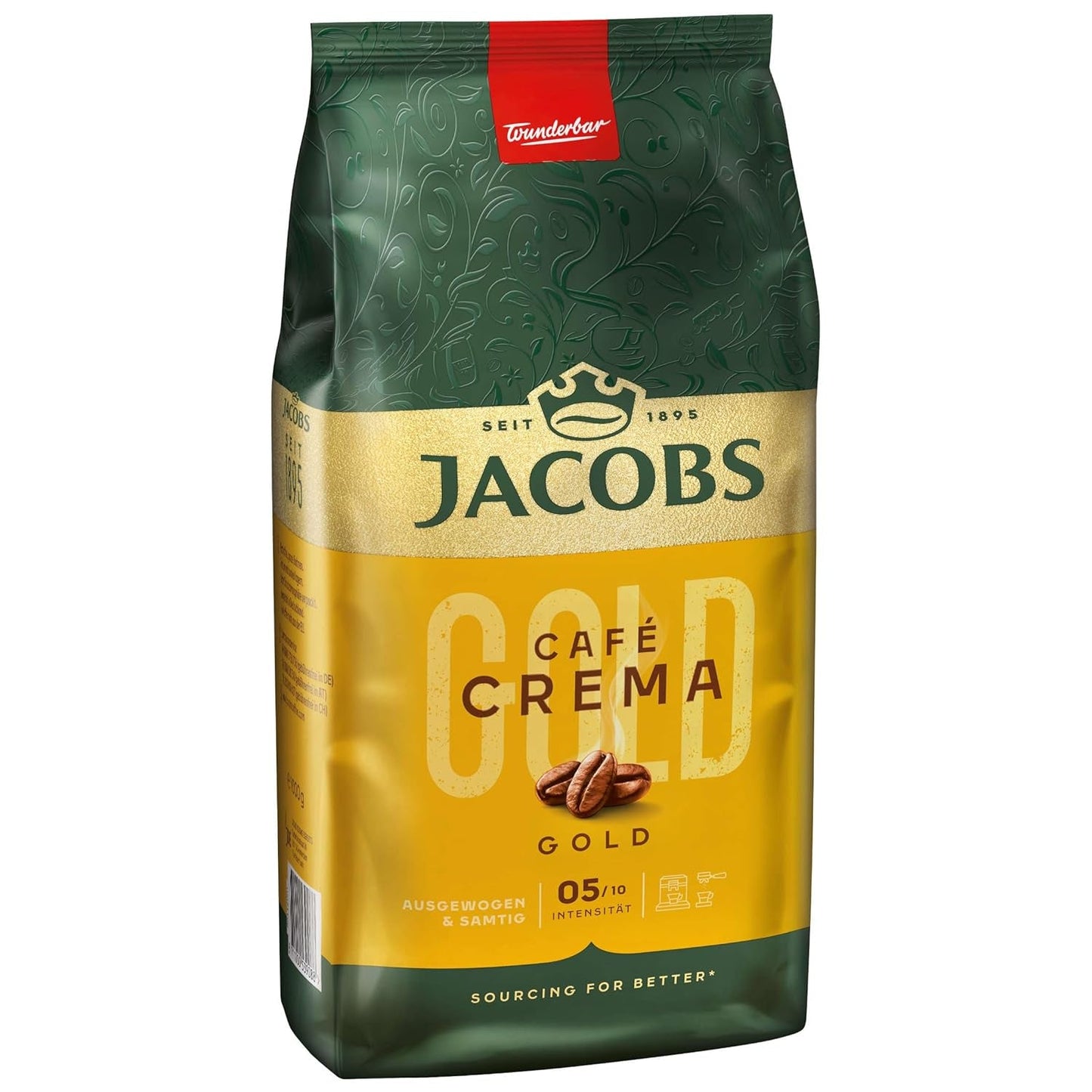 Jacobs Expert Roast Cafe Crema Gold, Caffè in grani interi (4 x 1 kg)