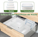 YASHE Barattolo per alimenti con coperchio, Set barattoli in plastica da 12 pezzi, Senza BPA, 100% a tenuta stagna, impilabile, Scatole trasparenti per alimenti Naty Shop