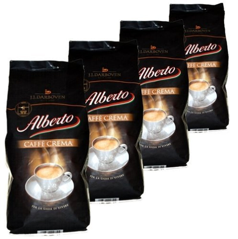 Caffè in grani Alberto Crema, 1 kg, confezione da 4 (4 x 1 kg)