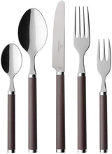 Villeroy And Boch Play Posate Marrone Cioccolato, per un massimo di 6 persone, 30 pezzi, acciaio inossidabile, manico in plastica marrone Kitchen Naty Shop
