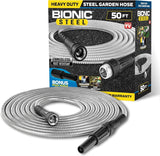 Tubo da Giardino da 30 m, Tubo per Acqua in Metallo in Acciaio Inossidabile 304, Tubo Flessibile da 30 m, Anti-Gentile, Ultraleggero e Durevole, Resistente allo Strappo, Facile da Avvolgere, 500 PSI