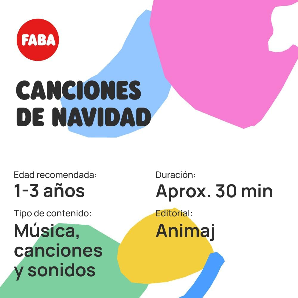 Personaggio sonoro - Canti natalizi - canzoni - giocattolo, contenuto educativo, in spagnolo, per ragazze e ragazzi da 0 anni, multicolore, FFL30004 Jucarii Bebe Naty Shop
