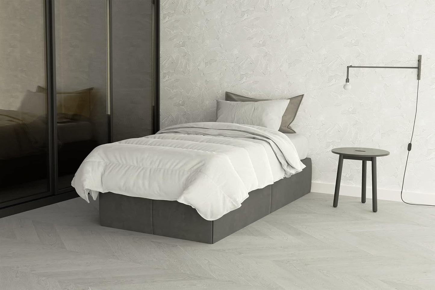 Trapunta Prestige 4 Stagioni 4 stagioni bianca, 100% microfibra, 150X200Cm Trapunte e piumini Naty Shop