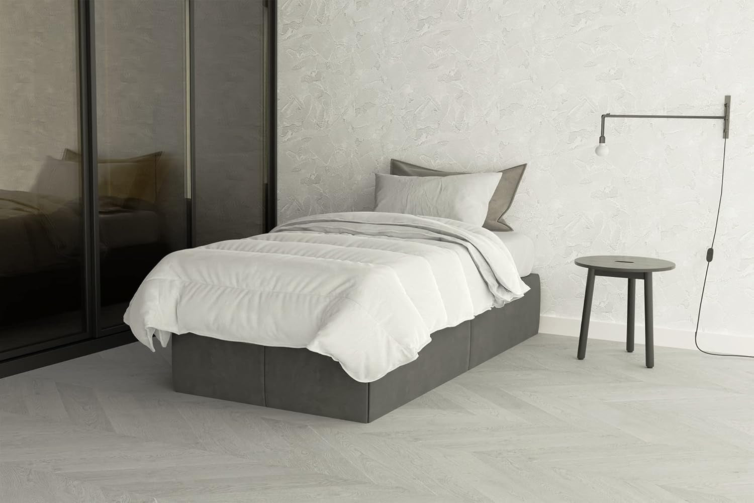 Trapunta Prestige 4 Stagioni 4 stagioni bianca, 100% microfibra, 150X200Cm Trapunte e piumini Naty Shop