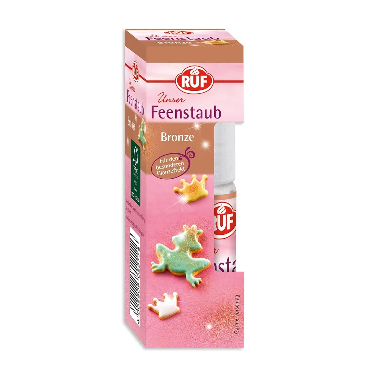 RUF Fairy Dust Polvere Glitter Commestibile in Flacone Spray con Pompa 10 Grammi Confettini Naty Shop Bronzo 10 Grammi