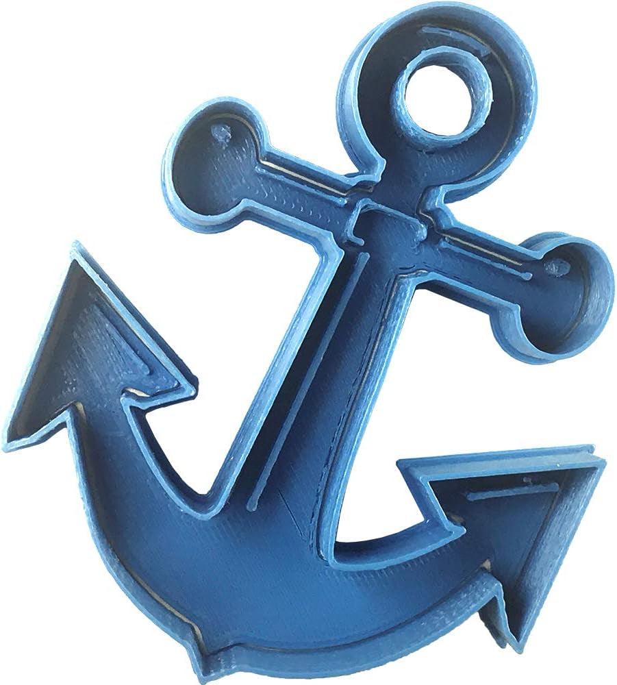 Tagliabiscotti ad ancora, PLA, blu