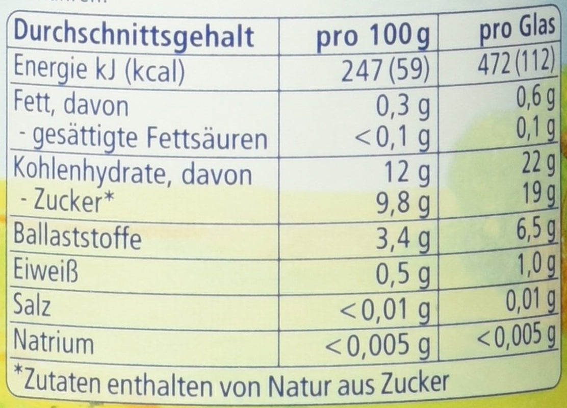 Pera biologica con mirtilli, dopo 4 mesi, 190g