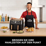 Ninja Foodi AF400EUCP MAX Friggitrice ad Aria Dual Zone, Friggitrice ad Aria da 9,5 L, 2 Scomparti, con Pinze, Rivestimento Antiaderente Elettrodomestici Naty Shop