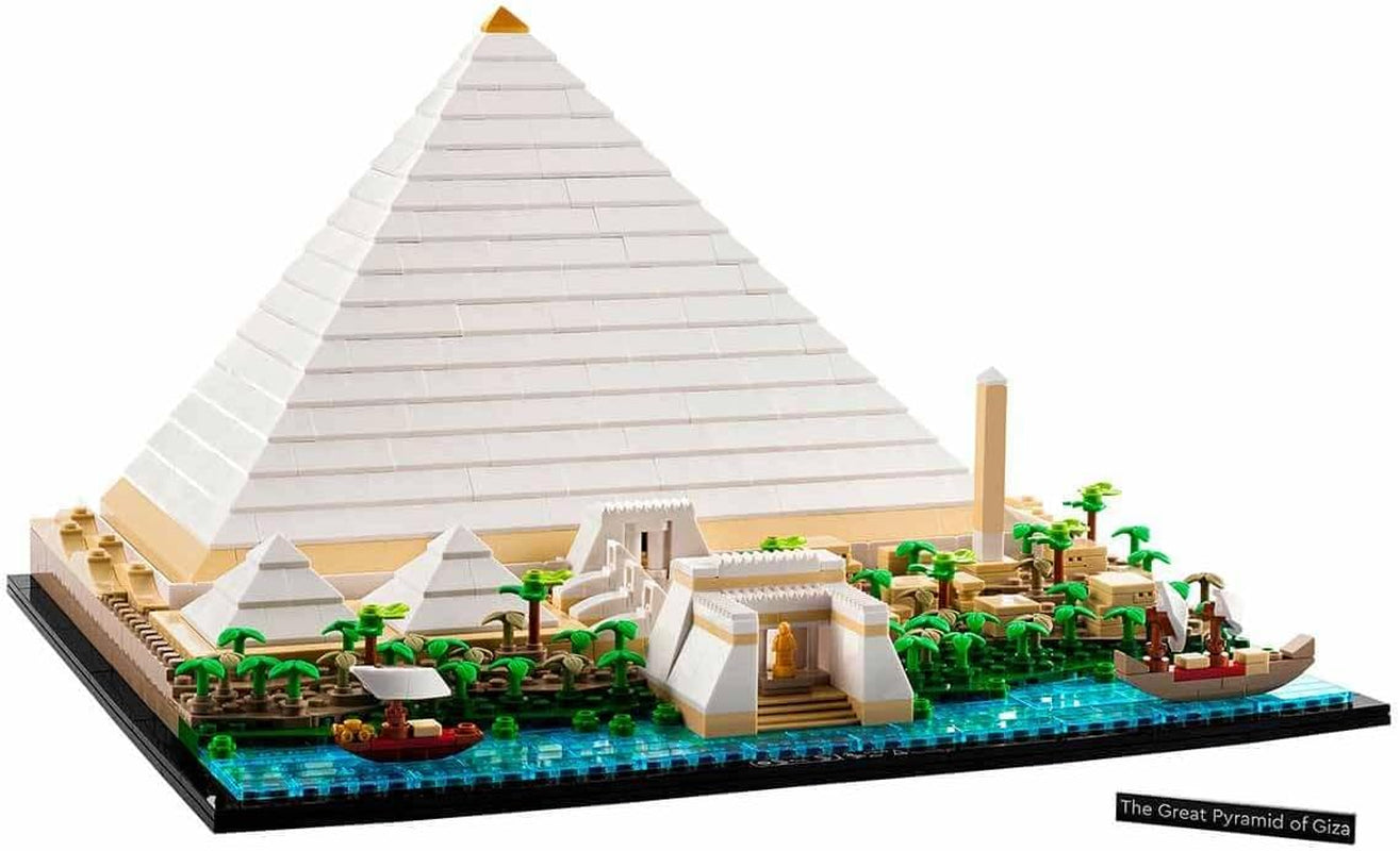 LEGO 21058 Architecture La Piramide di Cheope Kit di costruzione per l'artigianato come hobby creativo, Idea regalo per adulti, uomini, donne, madre, padre, attività creativa, collezione di monumenti famosi Set di costruzione Besuche den LEGO-Store