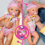 BABY Born Lena (Little Baby Girl) 36Cm, bambola 7 funzioni per bambini da 1 anno, funziona senza batteria, bambola grande 36cm Bambole Naty Shop