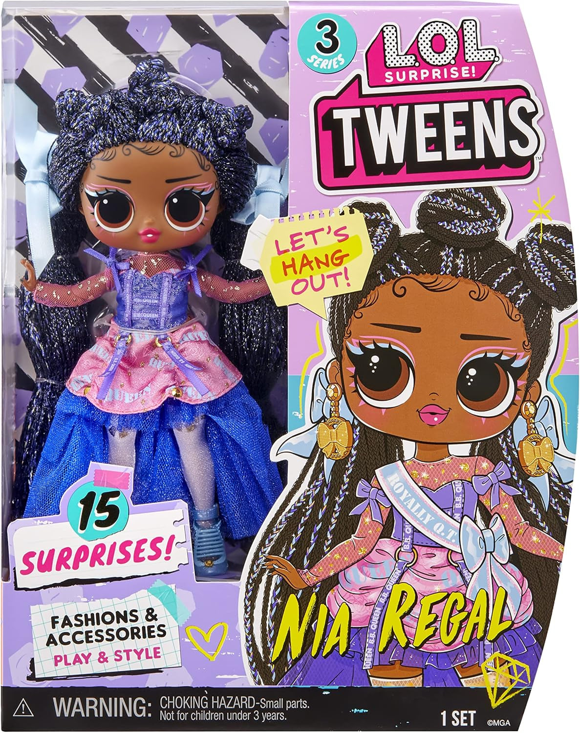 LOL Sorpresa! Tweens Fashion Doll Serie 3 - NIA Regal bambola da 15 cm con sorprese: abiti stravaganti, accessori e altro ancora. Ottimo regalo da collezione per ragazzi e ragazze 18+ 584087