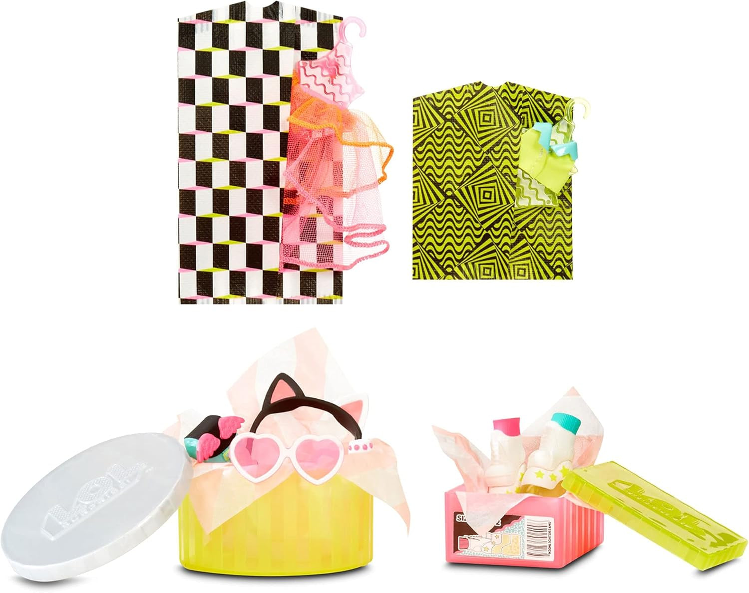 LOL Sorpresa! 570776E7CAZ JK Mini Fashion Doll - 15 sorprese, vestiti e accessori - Oggetti da collezione - Neon QT