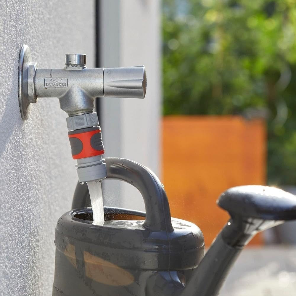 Adattatore per aeratore Gardena: Aeratore per acqua del rubinetto senza spruzzi, da collegare al connettore del rubinetto Gardena, per un flusso d'acqua delicato, aerato e concentrato (2905-26)