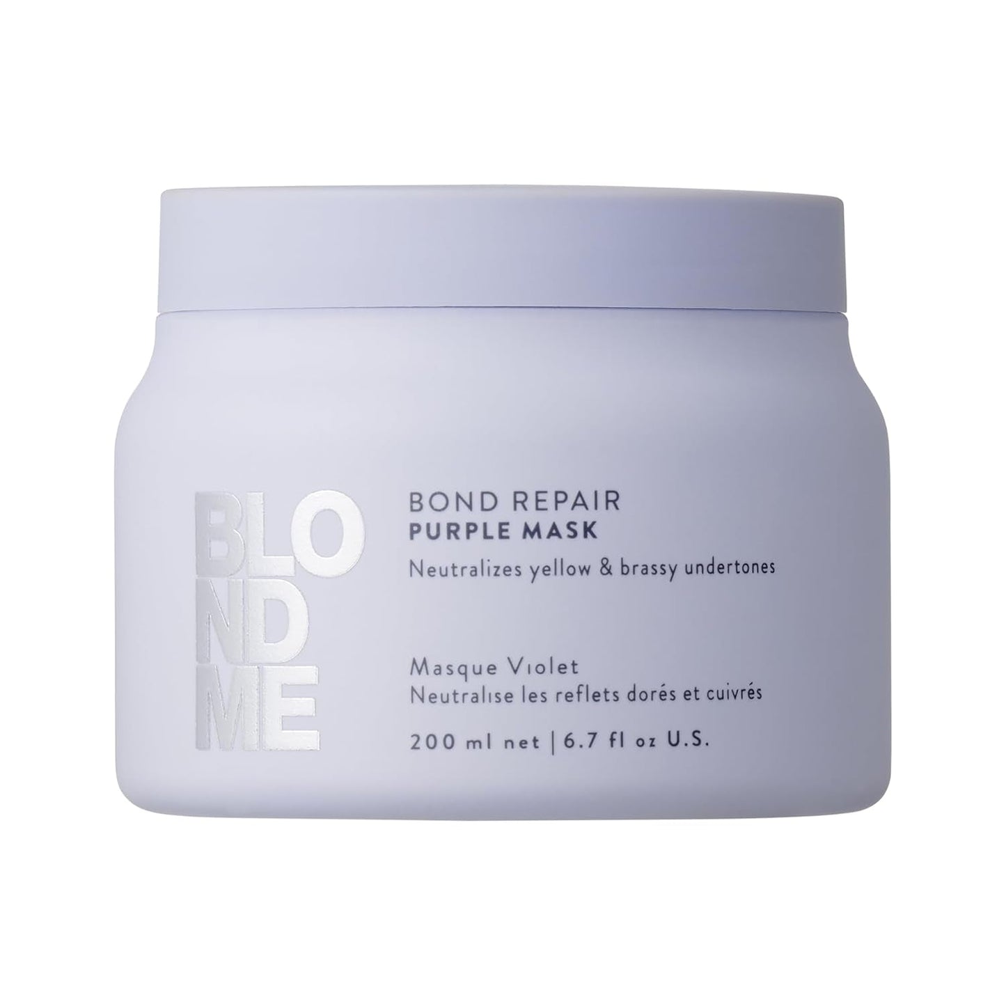 Schwarzkopf Professional BLONDME Bond Repair Purple Mask Maschera per capelli freddi Neutralizza i toni gialli per capelli tinti, decolorati e chiari Condizionante profondo e rinforzante 200 ml Maschera per capelli Naty Shop Titolo predefinito