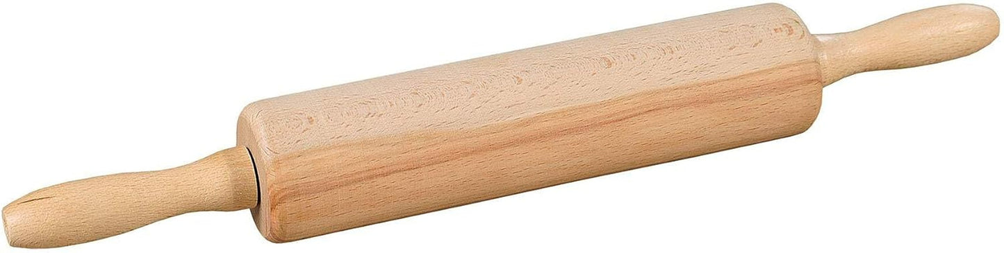 KESPER | Twister in legno di faggio - certificato FSC® | Mattarello con perno in metallo e cuscinetto scorrevole | Lunghezza totale: 44 cm - Ø 6,3 cm | Rotolo da 25 cm | 69374
