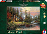 Schmidt Spiele 58455 Thomas Kinkade, La casa in montagna, puzzle 500 pezzi Puzzle Naty Shop