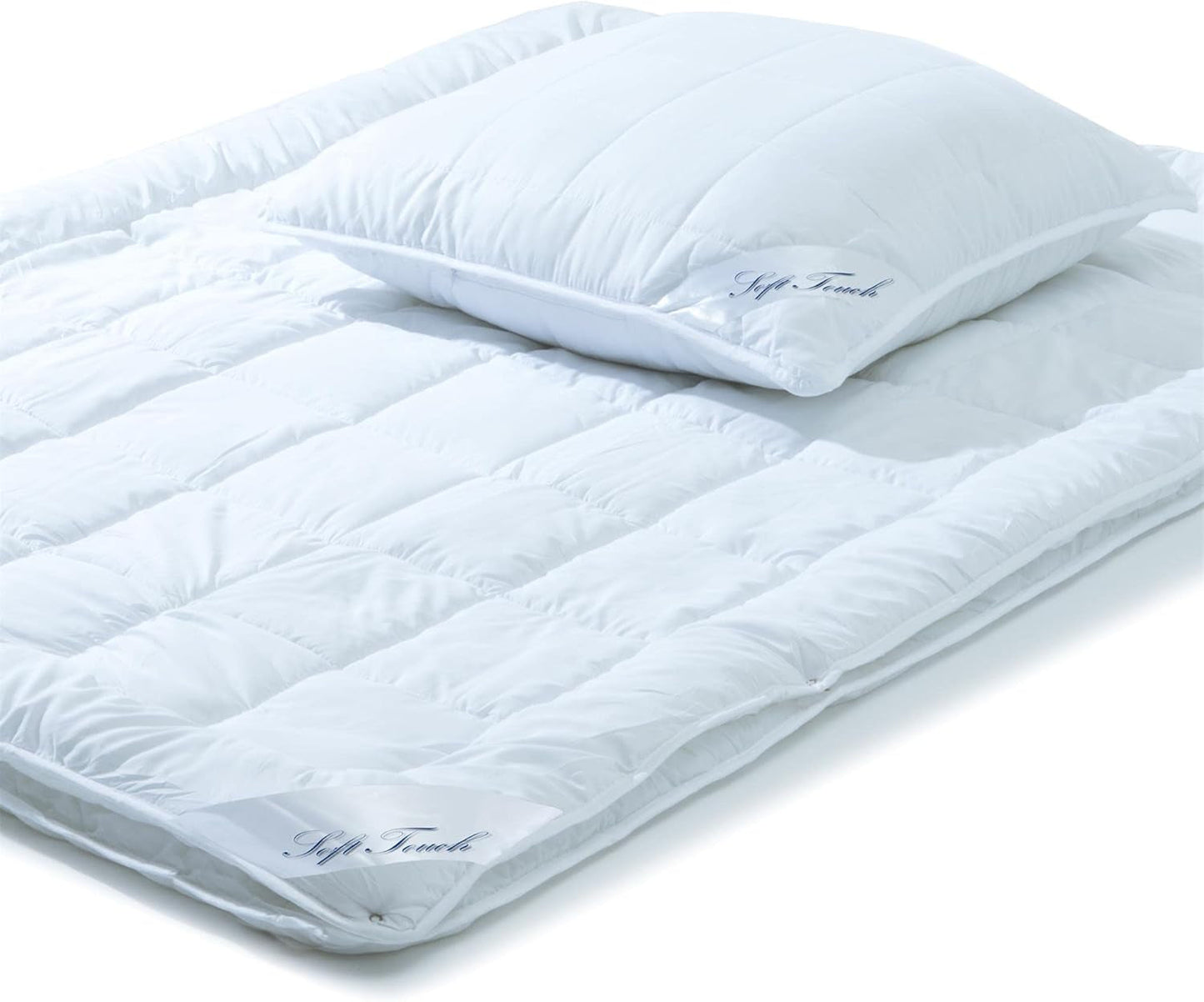 Aqua-Textil Soft Touch Set per bambini Piumino 100 X 135 Cm 250G e 350G con cuscino 40 X 60 Cm 150G Piumino 4 stagioni Termoautonomo Oeko-Tex Piumini e trapunte Naty Shop 155X220 Cm + 1X 80X80 Cm 4 stagioni