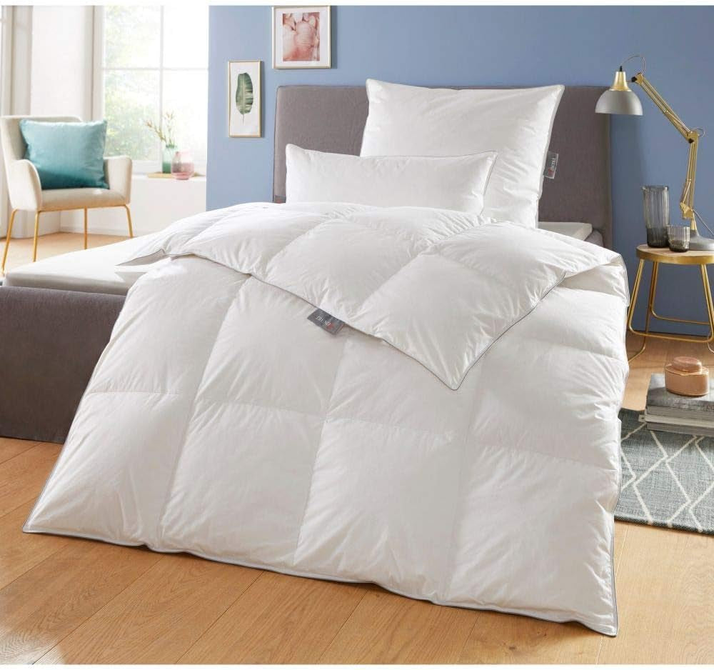 Badenia Piumino Trendline Comfort, caldo piumino invernale con 90% piumino e 10% piume classe I, 135 X 200 Cm, Down Pass Tested e certificato Oeko-Tex, Prodotto secondo lo standard di qualità tedesco. Piumini e trapunte Naty Shop