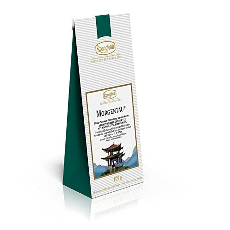 Ronnefeldt, tè verde aromatizzato al mango e agli agrumi, 100 g, conf. da 4