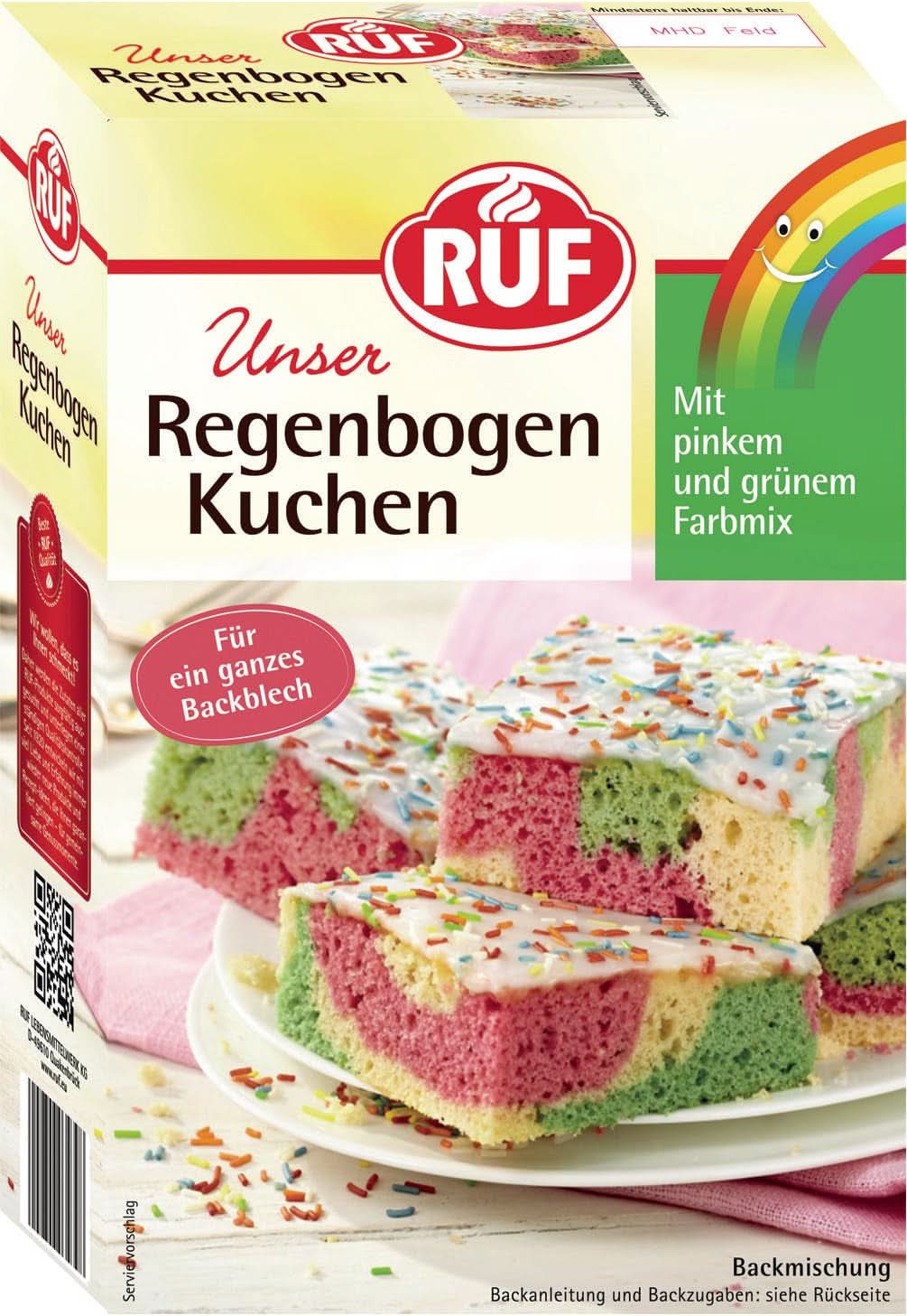 RUF Mix per torte, vari colori Glasse e Decor Naty Shop 840 grammi Rainbow Cake