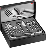 ZWILLING Set posate Senses, 68 pezzi, 12 porzioni, acciaio inossidabile 18/10/lama in acciaio premium, finitura opaca, argento Naty Shop Silver