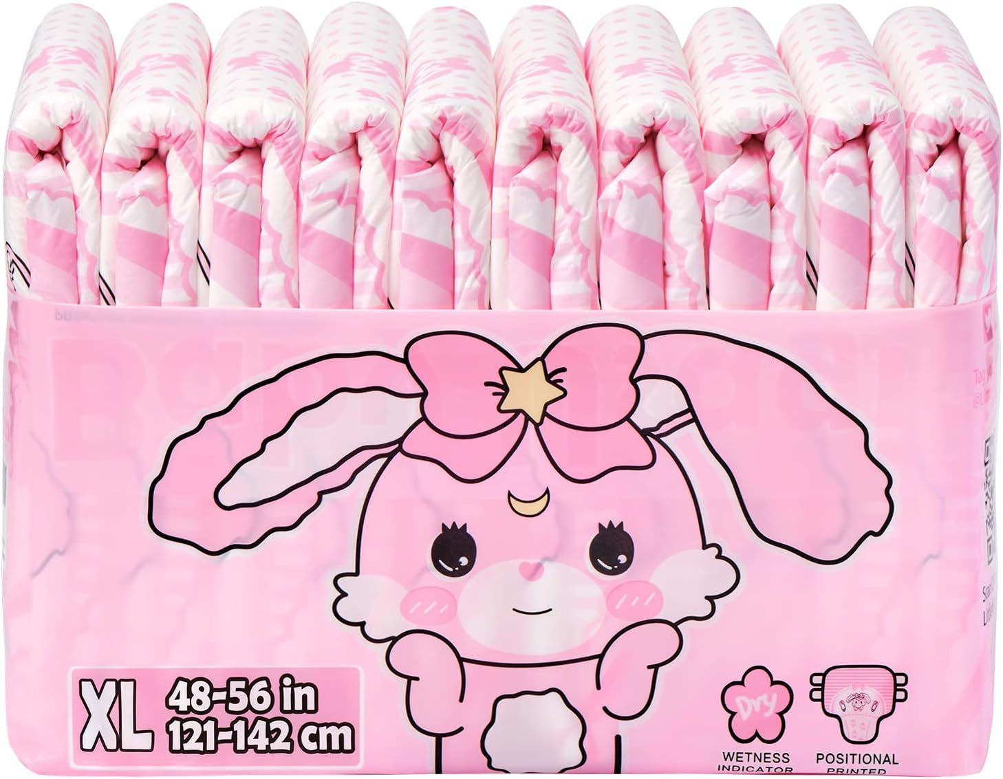 Pannolini stampati per adulti 5500-5800 ml, 10 pezzi - Baby Usagi (XL)