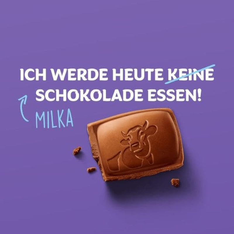 Milka Naps Mix – Mini quadretti di cioccolato in 4 assortimenti: Latte alpino, Fragole, Nocciole, Crema al cacao – 1 x 1kg