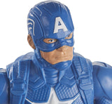 Marvel Avengers Titan Hero Series Blast Gear Captain America Action Figure Giocattolo grande da 30 cm per 4+ anni Action Figure blu Naty Shop