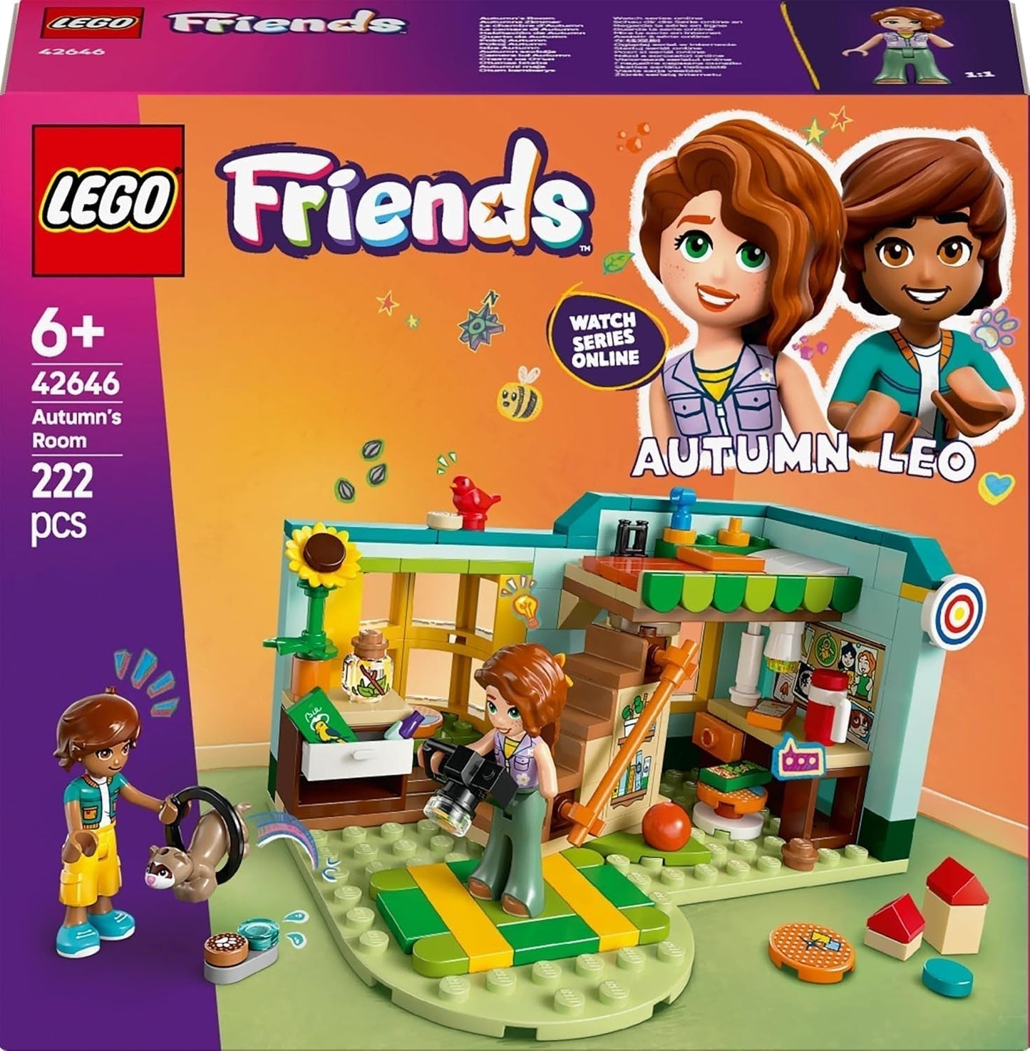 LEGO Friends La stanza dell'autunno Set da costruzione e gioco per giochi di ruolo creativi, set per ragazze dai 6 anni con 2 minifigure e un furetto, giocattolo educativo 42646 Set da costruzione Besuche den LEGO-Store