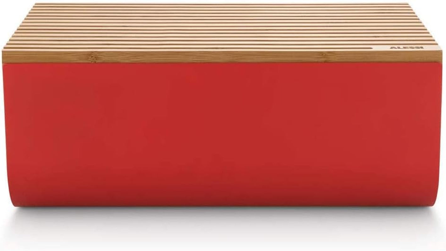 Alessi Mattina BG03 WG - Cestino per il pane in acciaio inox con resina epossidica e legno di bambù, grigio caldo Contenitori per alimenti Naty Shop