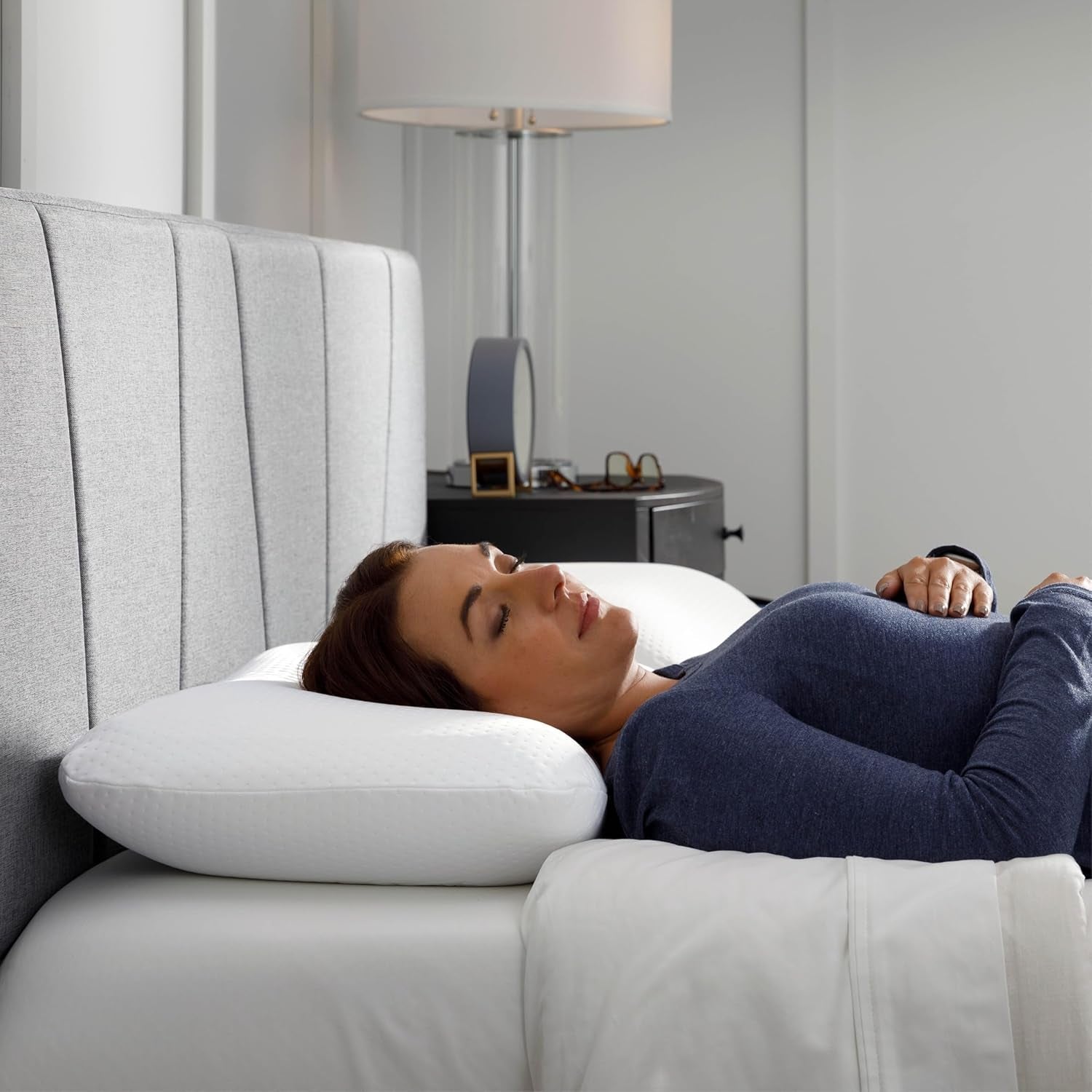 Cuscino Symphony TEMPUR-PEDIC In memory foam, Lussuoso, Morbido, Standard, Bianco Cuscini standard Naty Shop