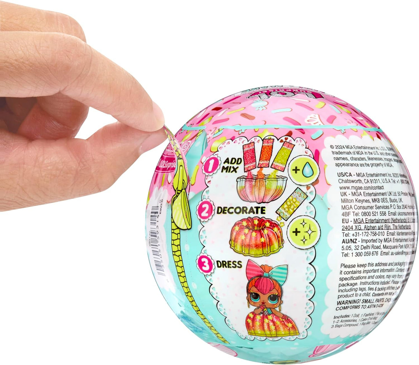 LOL Sorpresa! Mix & Make Birthday Cake Tots - Con bambola da collezione, vestito da torta fai da te, "cuocere" e decorare la torta, ingredienti e confettini glitter - Bambola con vestito da torta - Ideale per bambine dai 3 anni in su Naty Shop Dolls