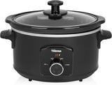 Pentola a cottura lenta Tristar VS-3915, pentola in ceramica e acciaio inox con 2 impostazioni di calore e funzione di mantenimento in caldo, Pentola a cottura lenta da 3,5 L Naty Shop Manuelle Steuerung
