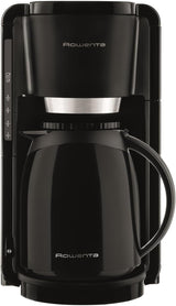 Rowenta Adagio Macchina per caffè espresso con filtro, caraffa termica in acciaio inossidabile, mantiene il caffè caldo fino a 4 ore, capacità 10-15 tazze, capacità 1,25 l, cestello filtro rimovibile, spegnimento automatico, nero, CT3818