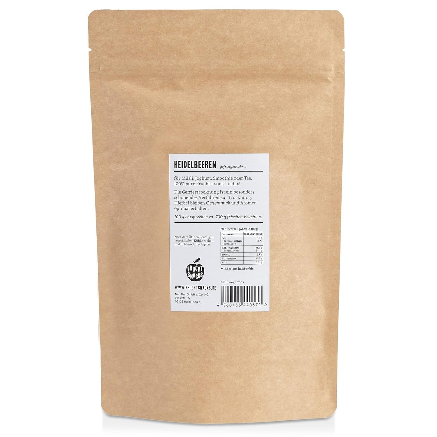 Mirtilli liofilizzati: 100g mirtilli coltivati essiccati per frullati, muesli, topping per porridge - frutti di bosco liofilizzati senza zuccheri aggiunti - Mirtilli liofilizzati NutriPur Prodotti disidratati Naty Shop