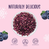 Mirtilli liofilizzati pezzi 100g - Mirtilli liofilizzati - Frutta liofilizzata - Frutta liofilizzata - Perfetti per cuocere, decorare torte, muesli e dessert Prodotti disidratati Naty Shop