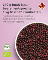 Mirtilli biologici liofilizzati BUAH® | Mirtilli biologici liofilizzati senza zuccheri aggiunti | 100% frutta liofilizzata (vegana, senza glutine, senza lattosio) | Snack ideale (140g) Prodotti disidratati Naty Shop