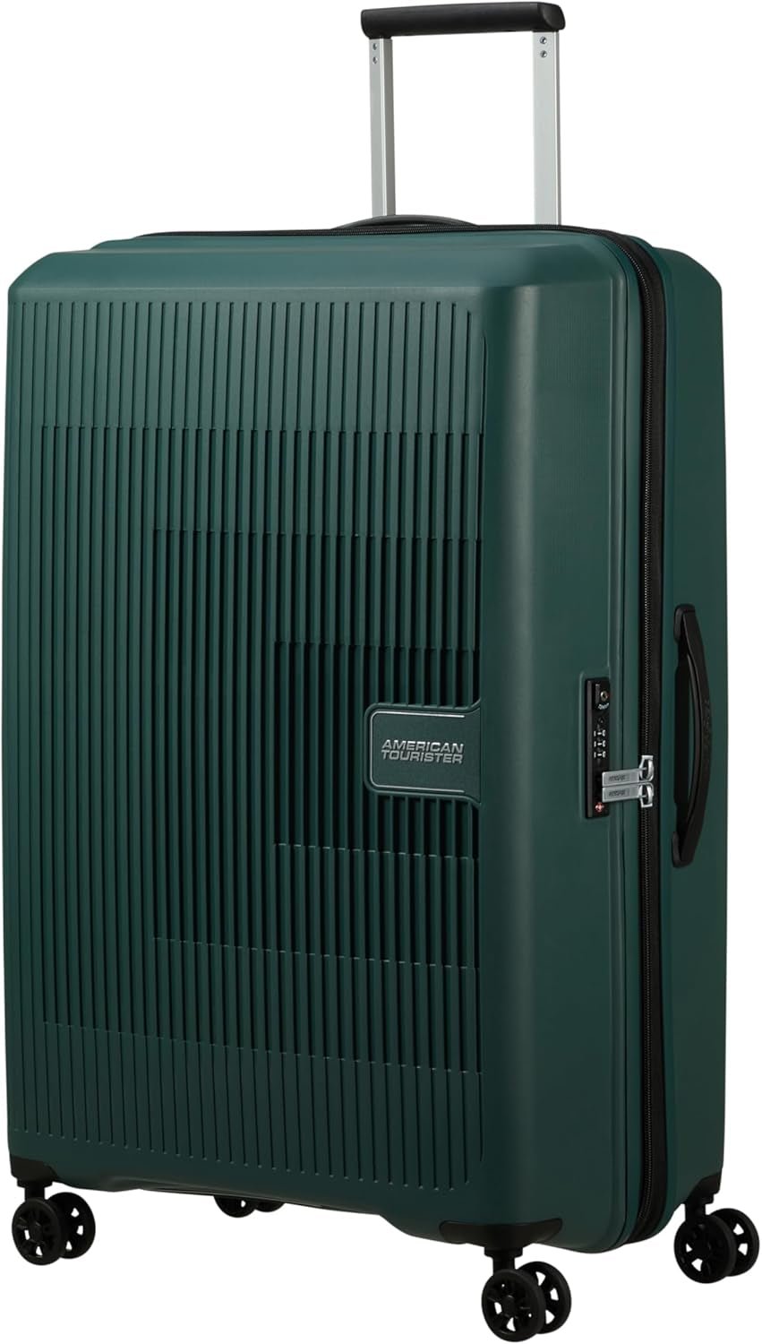 American Tourister Aerostep - Spinner L, Valigia espandibile, 77 cm, 101,5/109 L, Arancione (Arancione brillante) Bagagli e attrezzatura da viaggio Naty Shop Verde (Foresta Oscura) L (77 cm - 101,5/109 L)