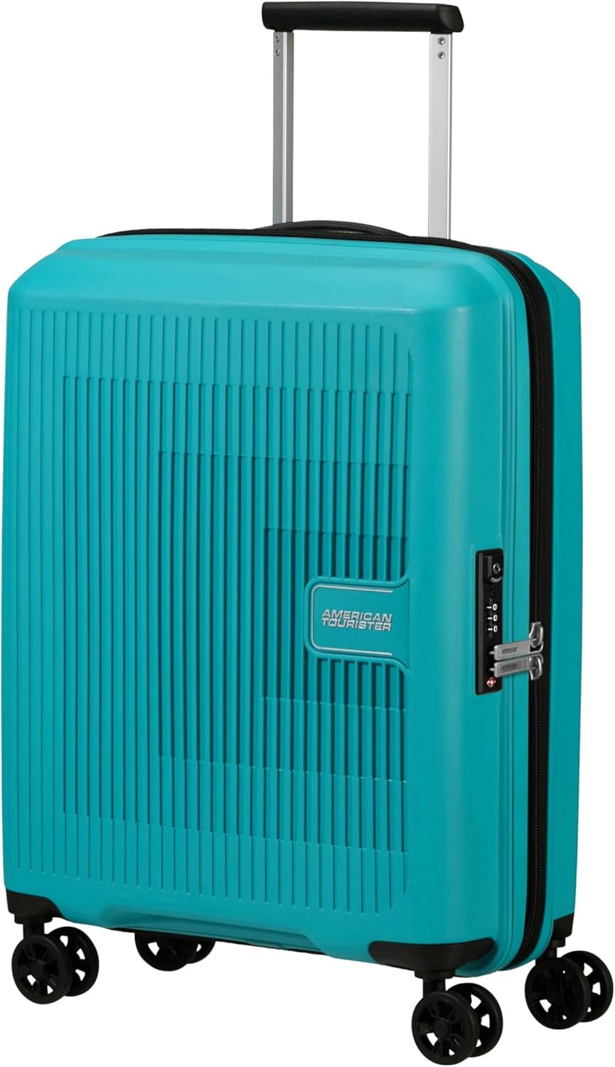 American Tourister Aerostep - Spinner L, valigia espandibile, 77 cm, 101,5/109 L, arancione (arancione brillante) Bagagli e attrezzatura da viaggio Naty Shop Turchese (tono turchese) S (55 cm - 36/40 L)